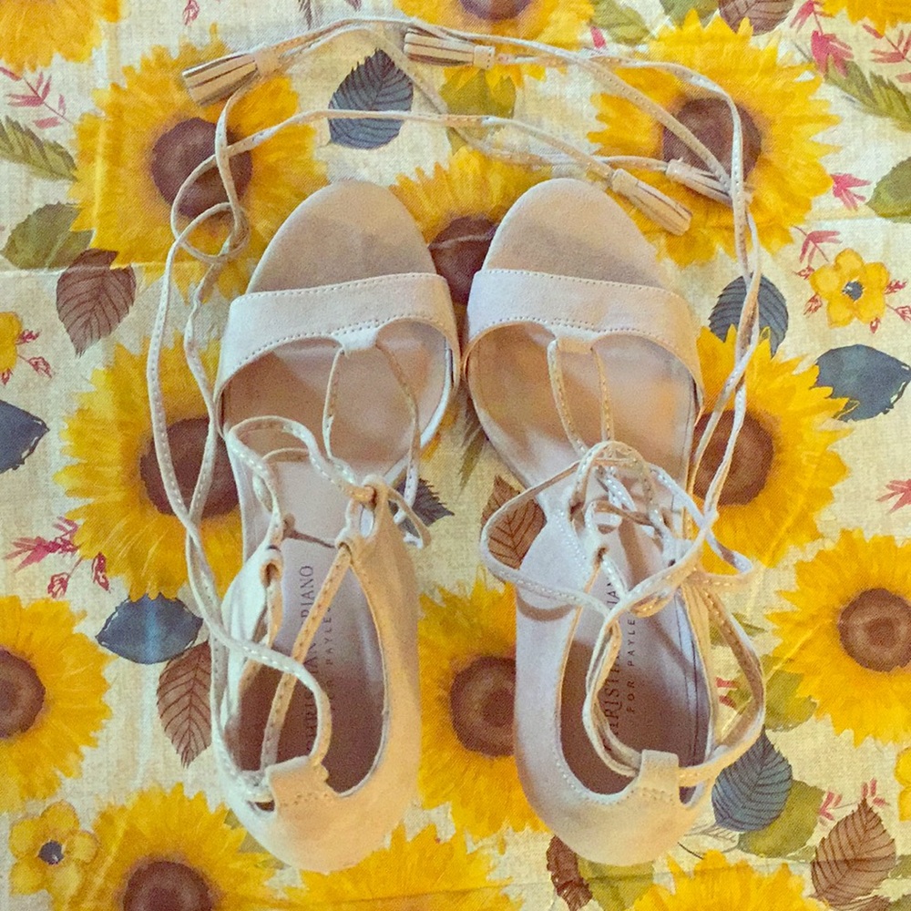 🟡sᴀʟᴇ! Nude Tie Around Heels💗